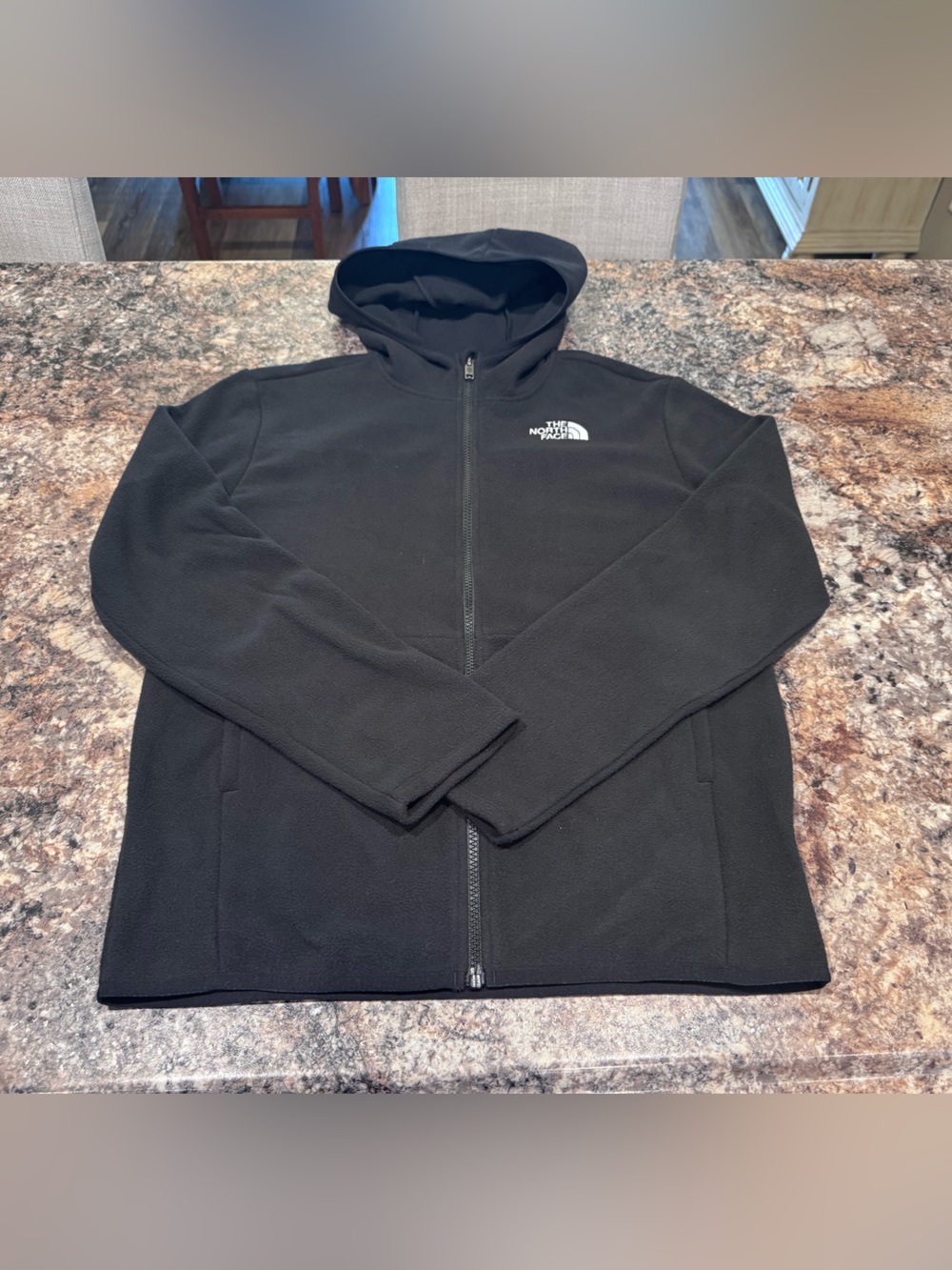 The North Face Black Lightweight Fleece Hooded Jacket